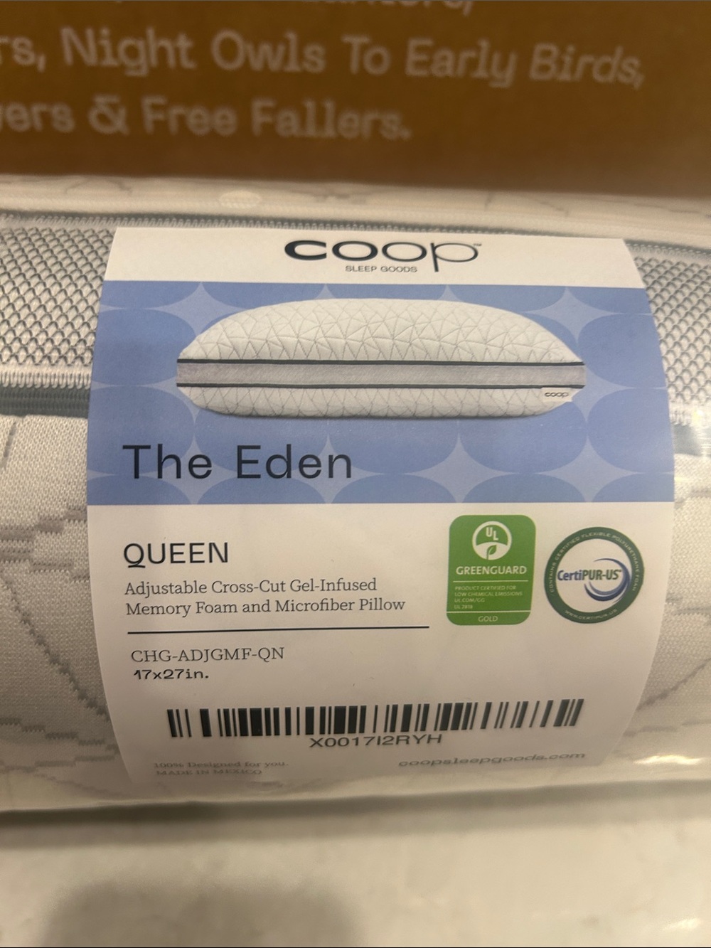 Coop The Eden Queen Pillow NEW